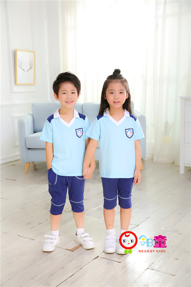 夏季幼兒園園服短袖18011款?yuàn)W代爾