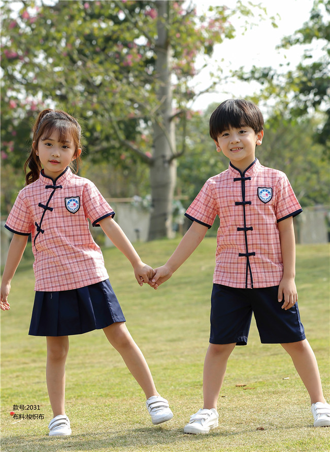 格子國學(xué)款，幼兒園園服